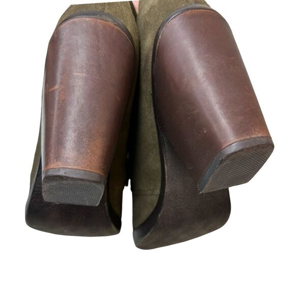 STEVE MADDEN Olive Green Suede Heeled Booties Size 9.5 - Picture 12 of 17